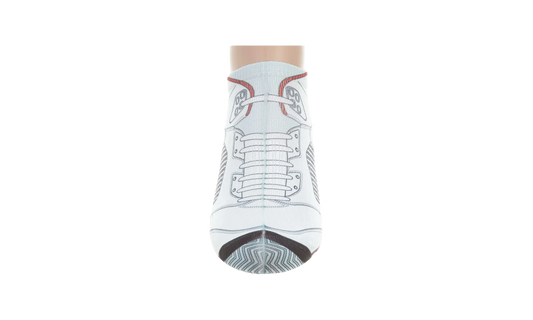 Jordan 5 Retro Bootie Low Cut Ankle Socks "White" 519600 100