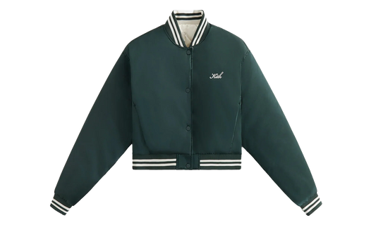 Landry II Cropped Satin Bomber Jacket WMNS "Dark Green" KITH120