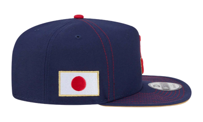 9FIFTY Team Japan 2026 World Baseball A Frame Snapback Hat "Blue" NE394