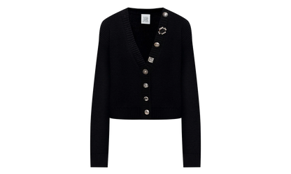 Fancy Button Mini Cardigan WMNS "Black" WH76KN220B BLAC