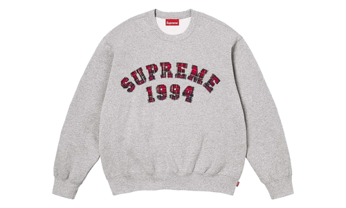 Plaid Arc Crewneck "SS26 - heather grey" SU27410