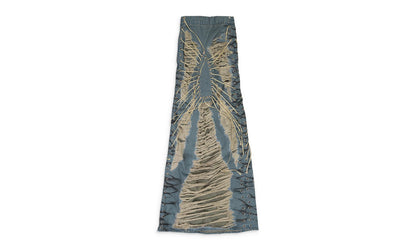LACED WINDOW MAXI SKIRT "BLUE" 3120220009SS24
