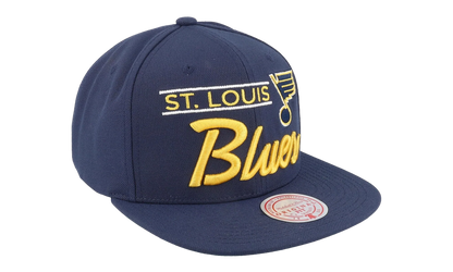 NHL Retro Lock Up Snapback Cap "St. Louis Blues - Blue" 6HSSLD21213 SLUBLUE