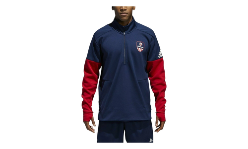 USA Volleyball Jacket 1/4 Zip Jacket "Collegiate Navy / Power Red" CF1418
