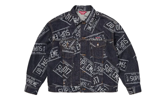 Denim Trucker Jacket "SS26 - License Plate" SU27279