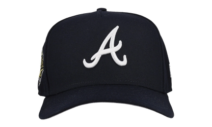 9FIFTY Atlanta Braves 1995 Team Color A Frame Snapback Hat "Black (Grey Brim)" NE466