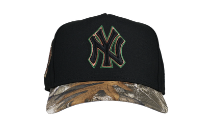 9FIFTY New York Yankees 1999 World Series A Frame Snapback Hat "Black / Real Tree" NE252