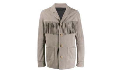 Fringe Suede Jacket "Grey" Y0M04208SU GRY
