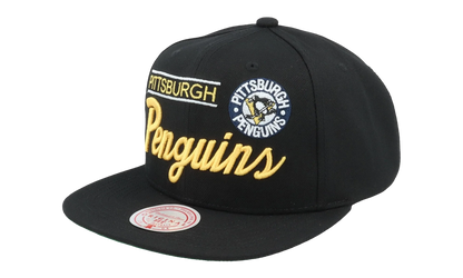 NHL Retro Lock Up Snapback Cap "Pittsburgh Penguins - Black" 6HSSLD21213 PPEBLCK