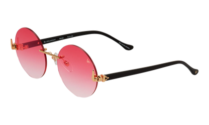 508 Rimless Drill Mount F.U. Edition 24KT "Yellow Gold / Black / Fire Red Gradient" DMMF2 0008 16T6