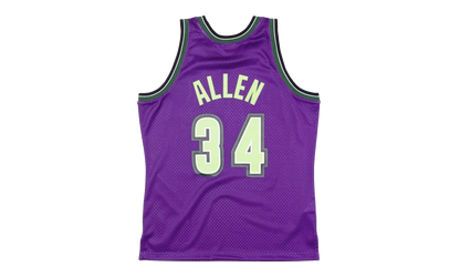 NBA Ray Allen Reload Swingman Jersey "1996 Milwaukee Bucks - Purple" SMJYCP19294 MBUPURP96RAL