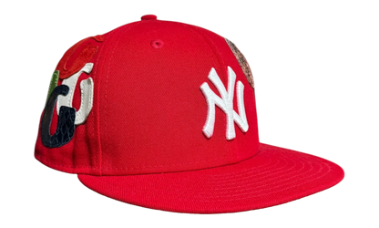 Gallery Dept x New Era - 59FIFTY New York Yankees Fitted Hat "Red" GD111