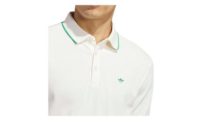Originals Twistknit Trefoil Polo Shirt "Chalk White / Court Green" KB8617