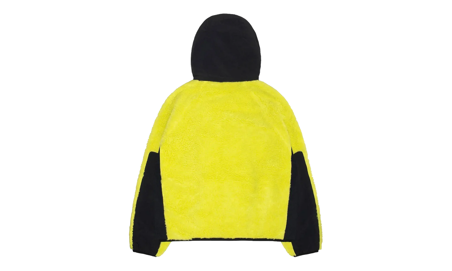 Sherpa Paneled Hooded Jacket "Lime" STUS393