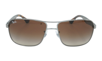 Square Navigator Sunglasses "Gunmetal Tortoise" RB3516-004-13_59