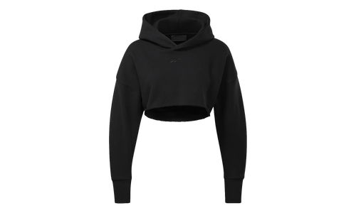 Cardi B Crop Hoodie WMNS "Black" H48407
