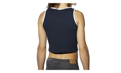 Athletic Casual Ribbed Tank Top WMNS "Navy/White" BK4118