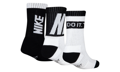 Sport Graphic Crew Socks (3 Pack) GS "Black / White" BN0679 023