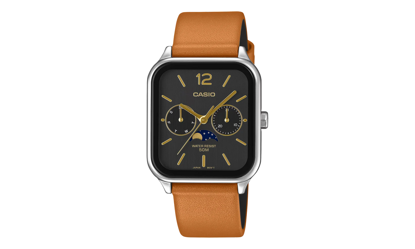 Casio Standard "Brown Leather Band" MTPM305LC 1A