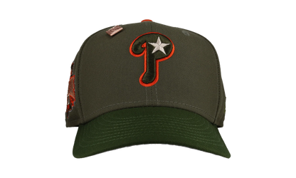 59FIFTY Philadelphia Phillies 1996 All Star Game Fitted Hat "Olive / Orange" NE349