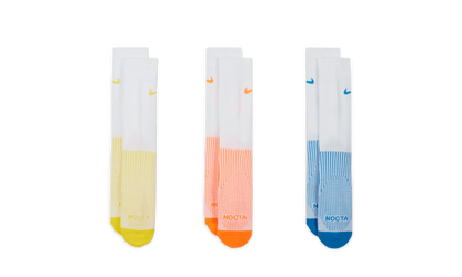 RUNNING CREW SOCKS 3-PACK "White / Blue / Yellow / Orange" DD9240 910