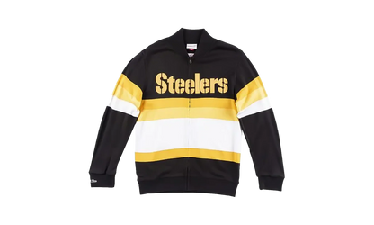 NFL Front Stripe Full Zip Sweater "Pittsburgh Steelers - Black" SWTRAJ18024 PSTBLCK