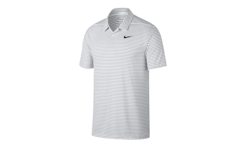 Dri-fit Striped Golf Polo Shirt "White / Black" AJ5482 100