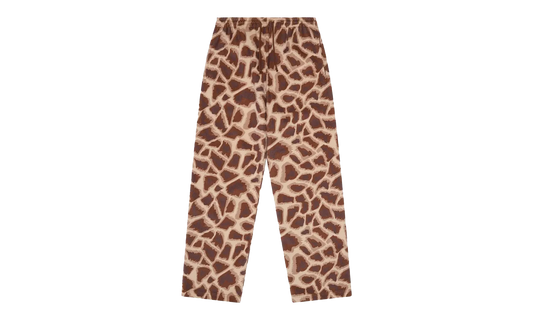 Faux Fur Giraffe Print Sweatpant "Brown" DT540