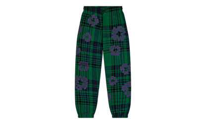 Plaid Cotton Wreath Sweatpants "Green" DT386