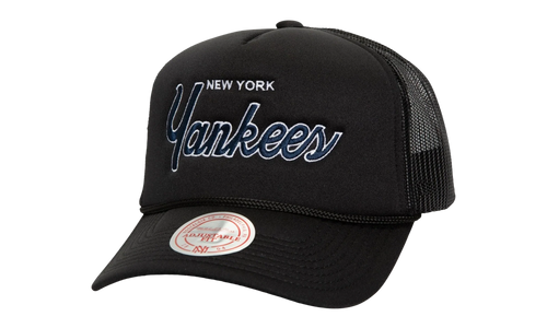 MLB Script Trucker Cap "New York Yankees - Black" HT8215 NYYBLCK