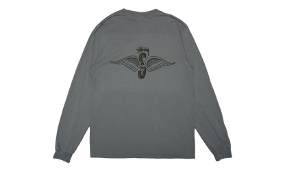 Skull Wings Pigment Dyed Long-Sleeve "Navy" STUS368