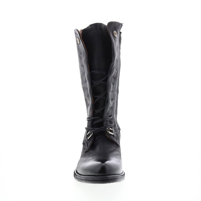 Opie 548213-201 Womens Black Leather Lace Up Casual Dress Boots