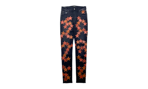 Leather Star Patch Jeans "Chemist - Aged Black" SS22MDS022 23