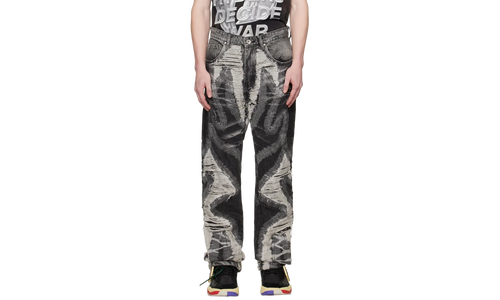 PATH WIDE-LEG JEANS "Coal" 232389M186005