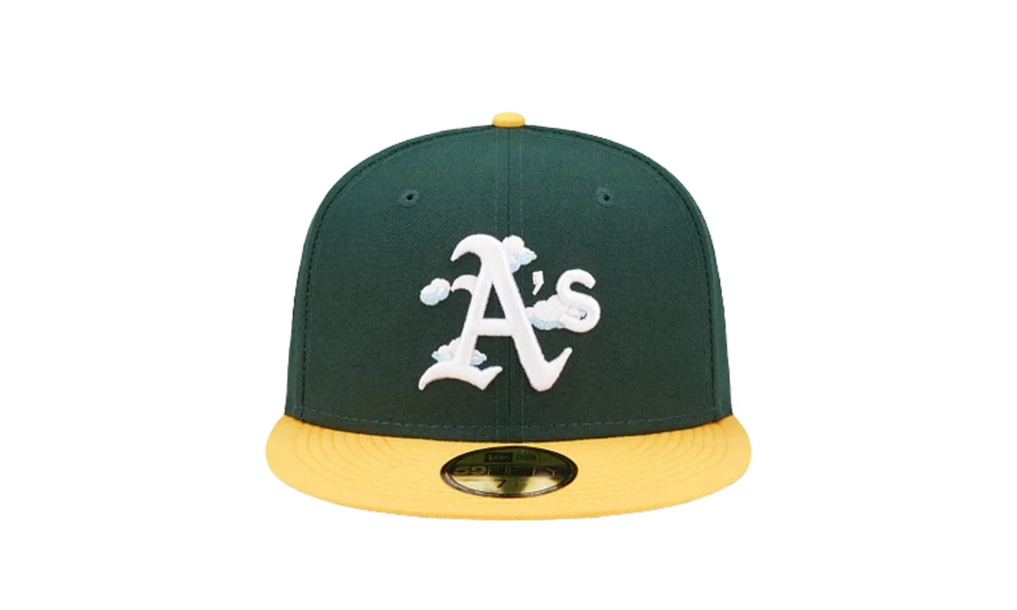 59Fifty MLB Oakland Athletics Comic Cloud Fitted Hat "Green" 60243842