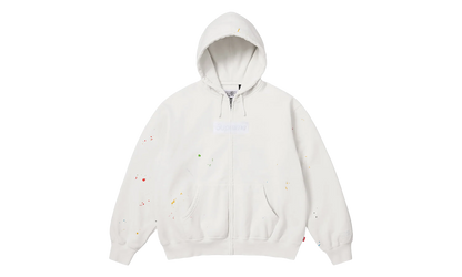 MM6 Maison Margiela Box Logo Zip Up Sweatshirt "SS26 - White" SU27171