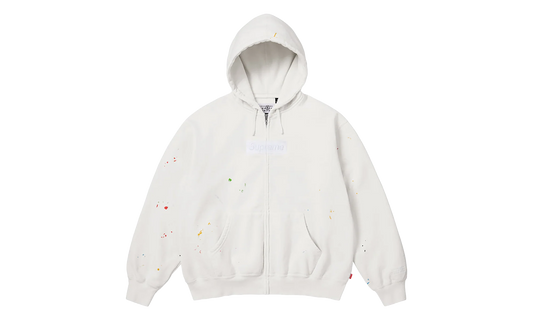 MM6 Maison Margiela Box Logo Zip Up Sweatshirt "SS26 - White" SU27171