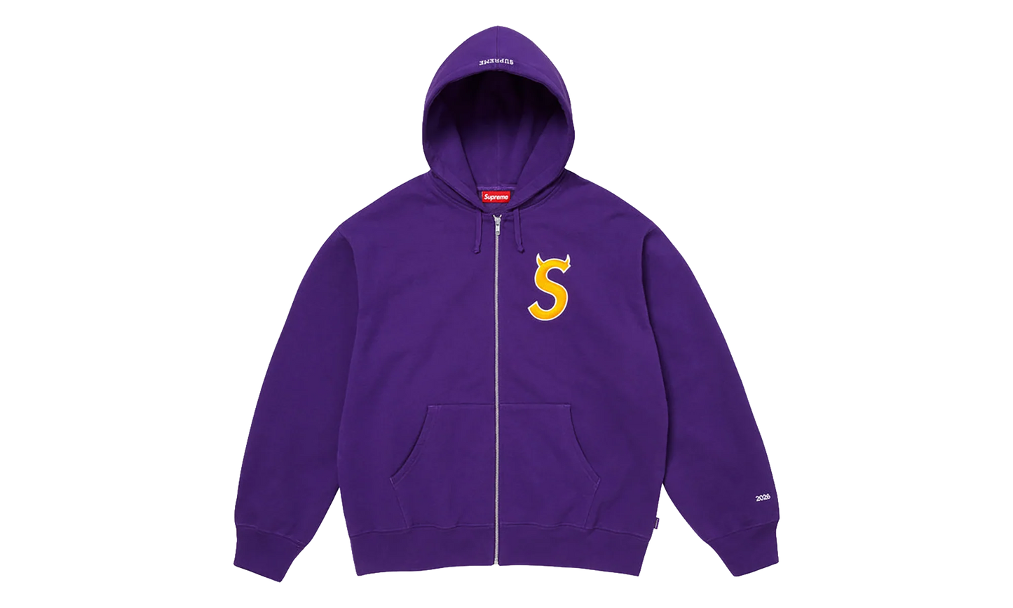 Devil S Logo Zip Up Hooded Sweatshirt "SS26 - Purple" SU27311