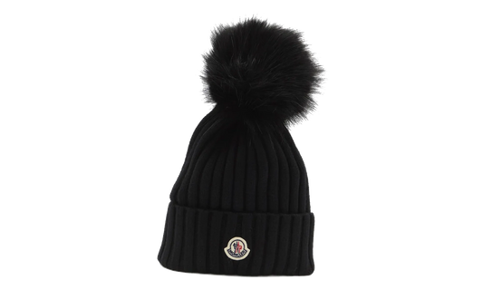 Large Fur Pom-Pom Hat "Balck" MON61