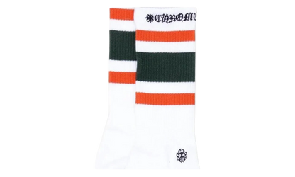 Fuck You Striped Sock "White / Orange" CHRM1025