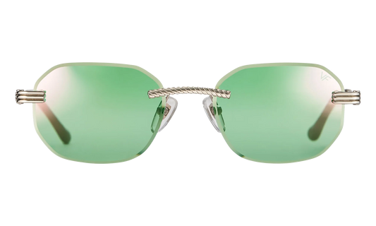 Hustler Rimless Drill Mount 24KT "White Gold / Powder Green Flash Purple" DMHU2 0050 44D2