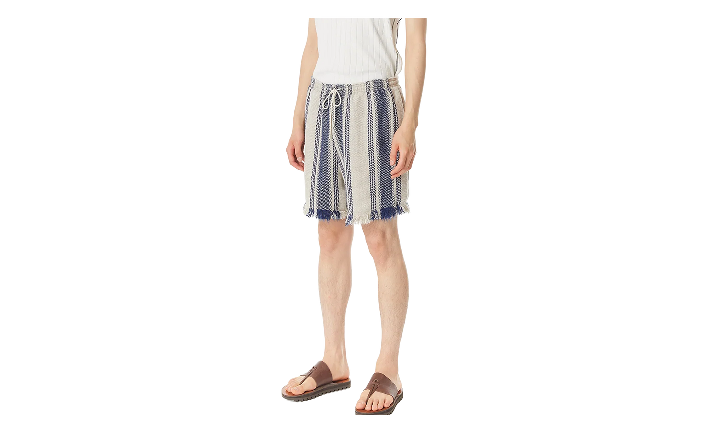 Stripe Linen Training Pants "Indigo" 963563