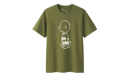 Uniqlo x Peanuts Charlie Brown Tee "Olive" KAWS202496