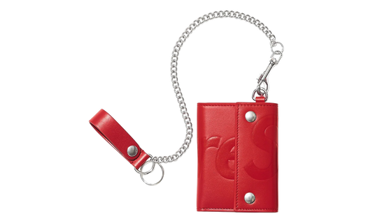 Leather Chain Wallet "SS25 - Red" SU27225