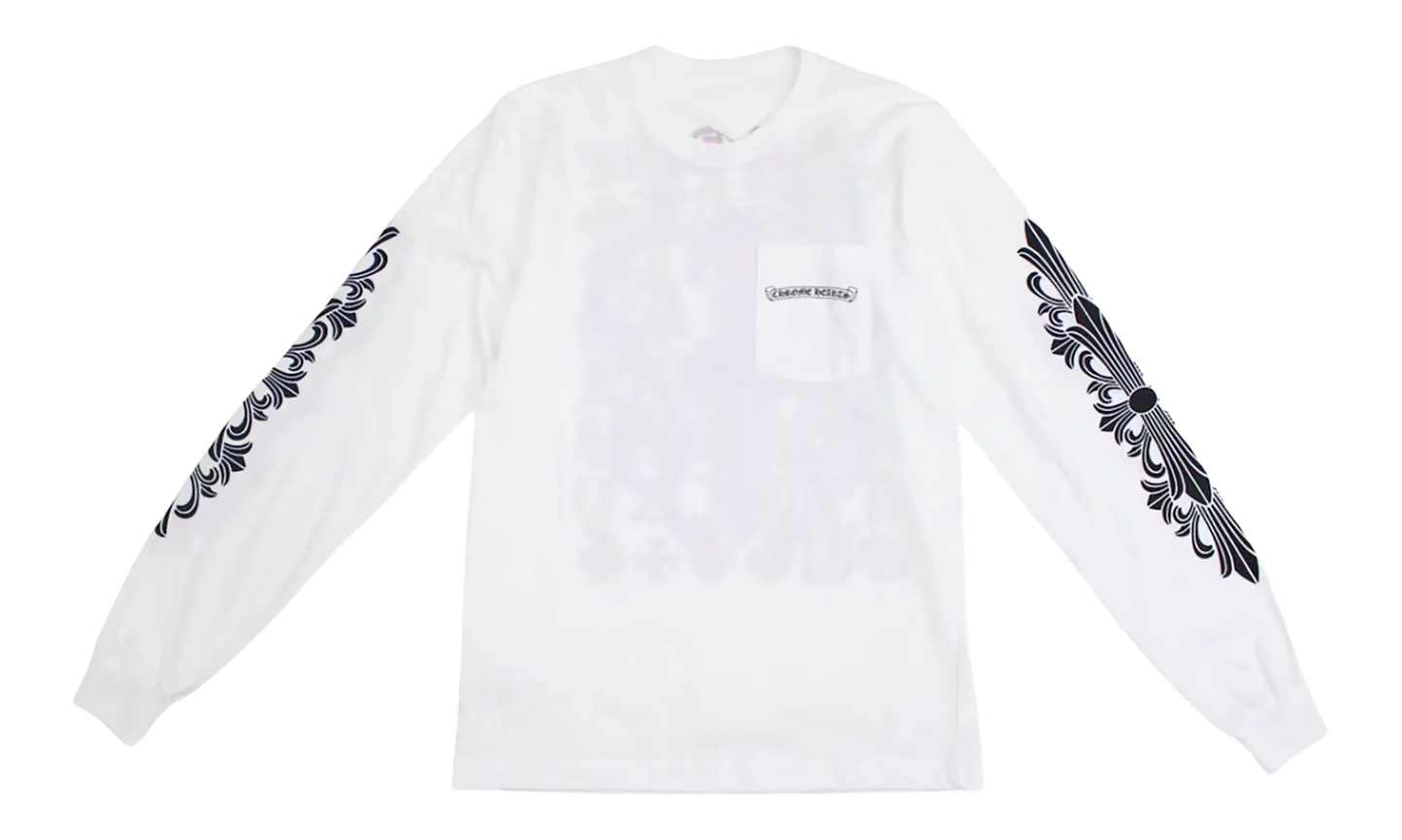 Eye Chart Dagger Longsleeve T-shirt "White" CHRM0855