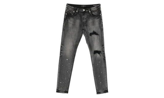 P001 Plaid Patch Jeans "Washed Black" P001 SYDB425
