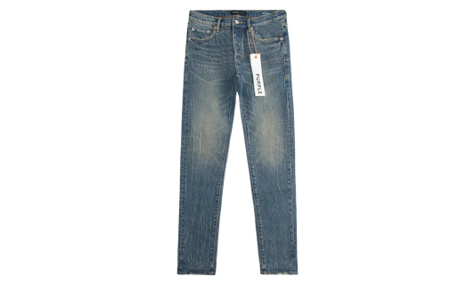 Crackle Coated Denim "Mid Indigo" P001 SICR424