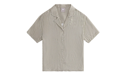 Elena Monogram Silk Camp Shirt WMNS "Khaki" khw030292 359