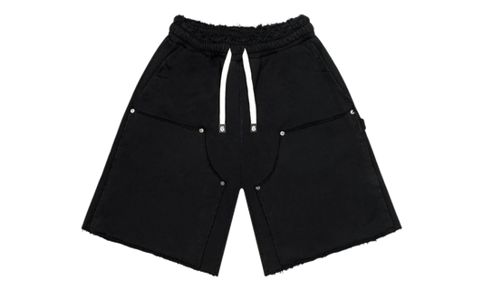 Distressed Carpenter Flat Shorts "Black" GS169