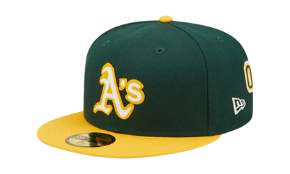 59FIFTY Oakland Athletics Letterman Fitted Hat "Green / Yellow" 60296438